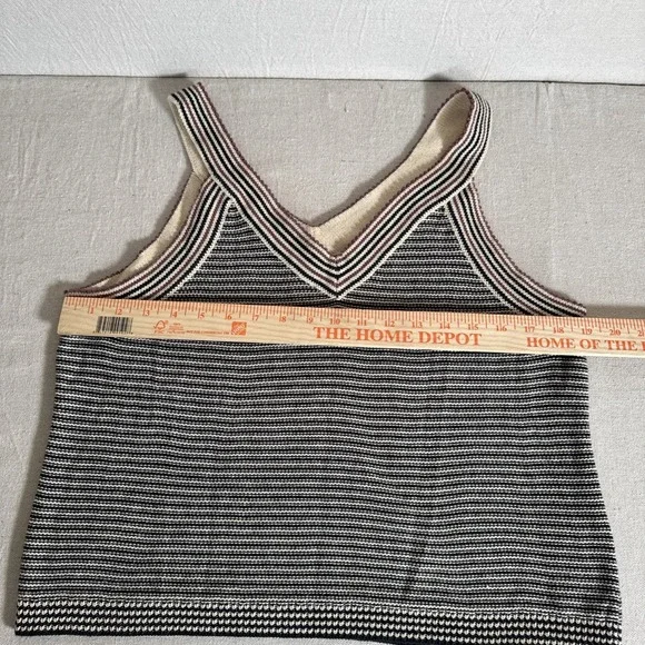 BP Nordstrom Striped Crop Tank Top Women's 1X Knit Striped V-Neck Hippie Boho - Picture 3 of 6